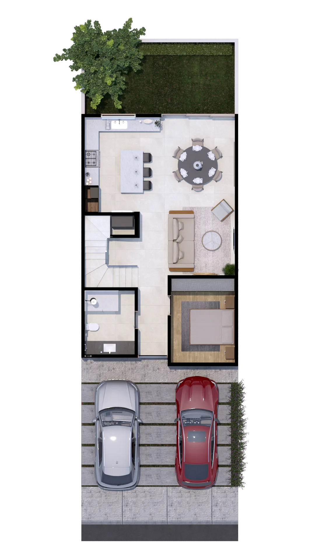 Distribución de casas en planta baja