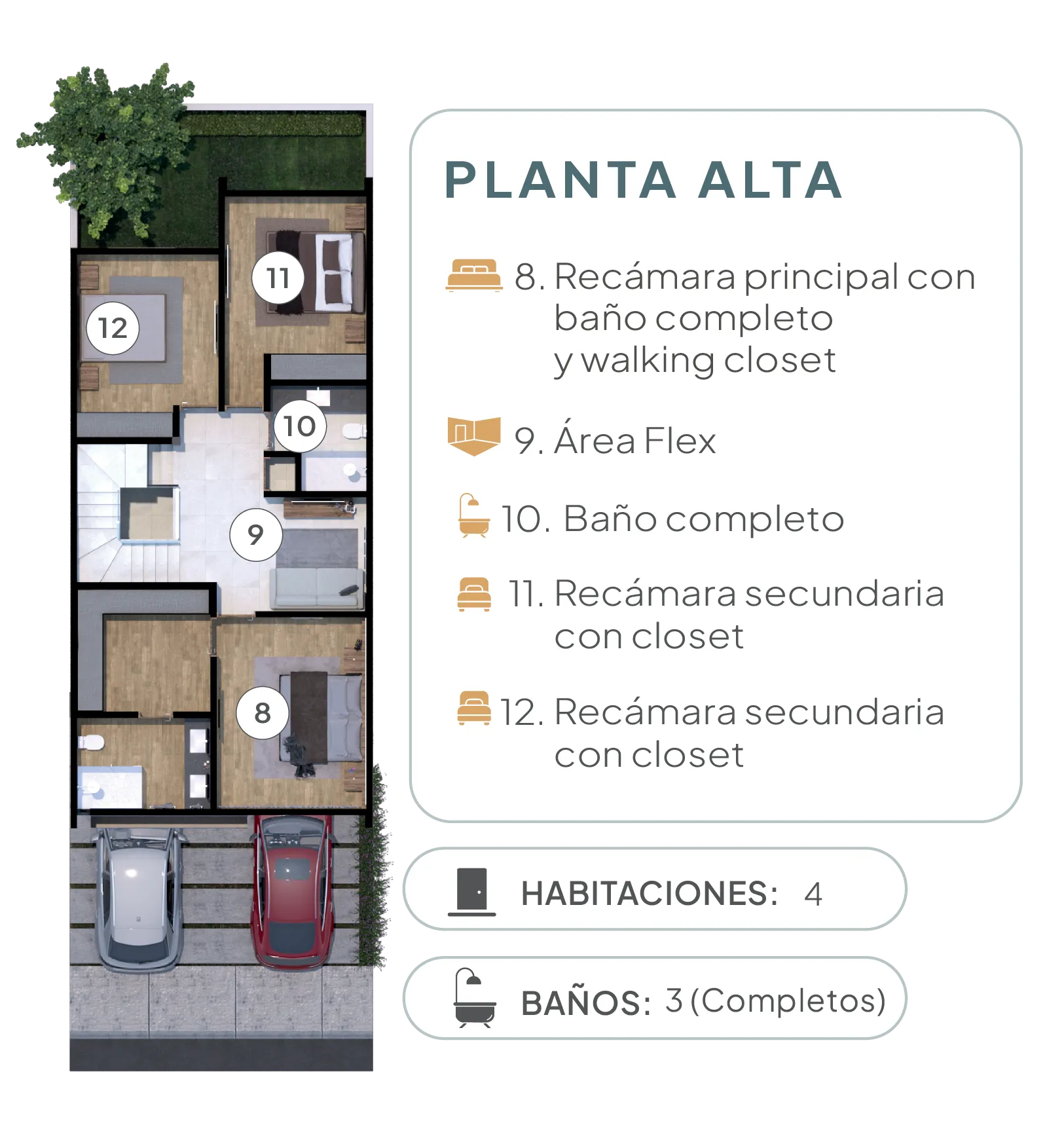 Residencial Distribución Planta Alta Puerto Vallarta